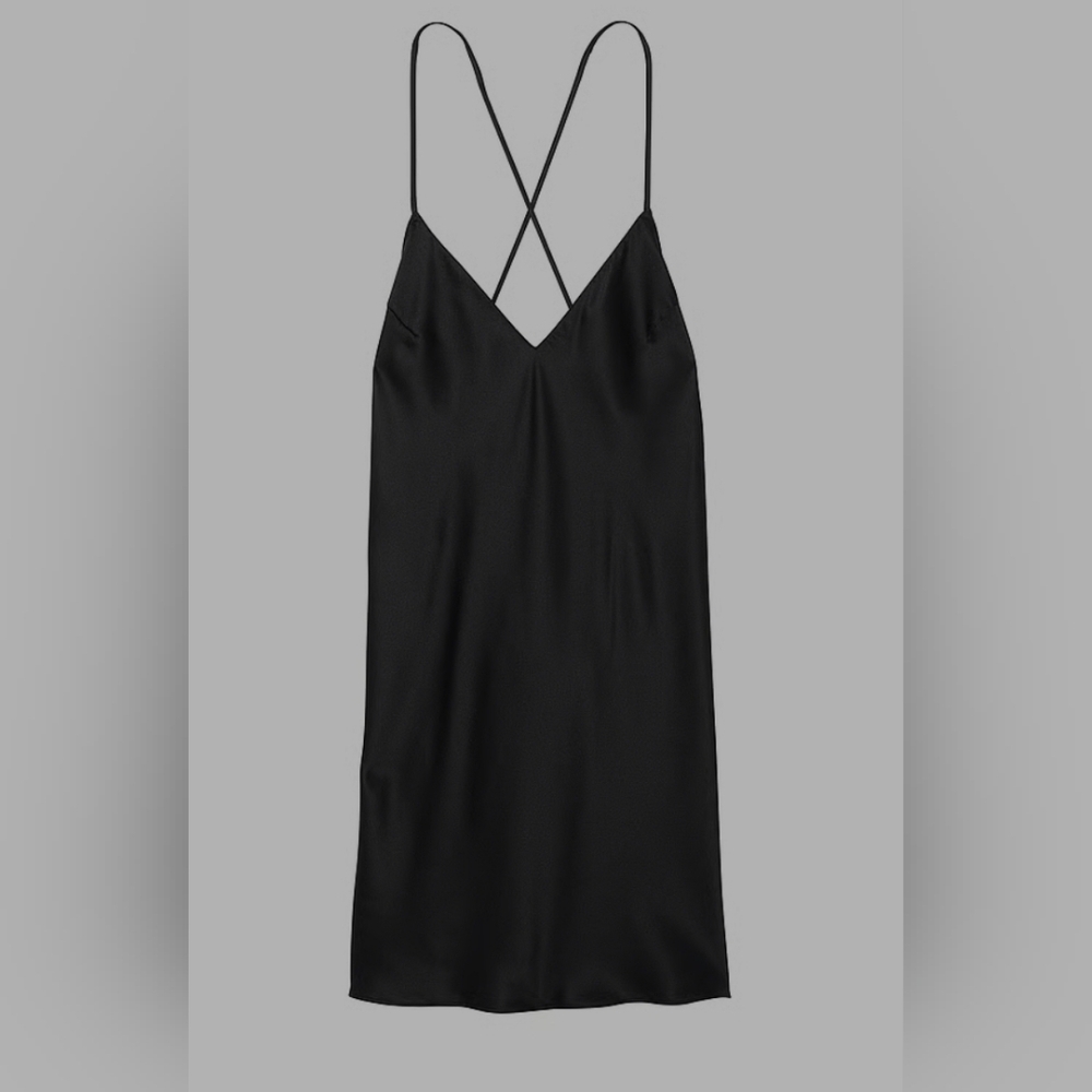 Satin Open-Back Slip